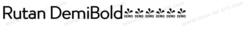 Rutan DemiBold字体转换
